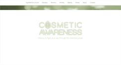 Desktop Screenshot of cosmeticawareness.com