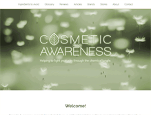 Tablet Screenshot of cosmeticawareness.com